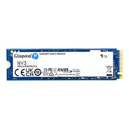 UNIDAD DE ESTADO SOLIDO KINGSTON NV3 1TB M.2 2280 NVME PCIE GEN 4X4 R.6000MB/S W.4000MB/S - UNIDAD DE ESTADO SOLIDO KINGSTON NV3 1TB M.2 2280 NVME PCIE GEN 4X4 R.6000MB/S W.4000MB/S -